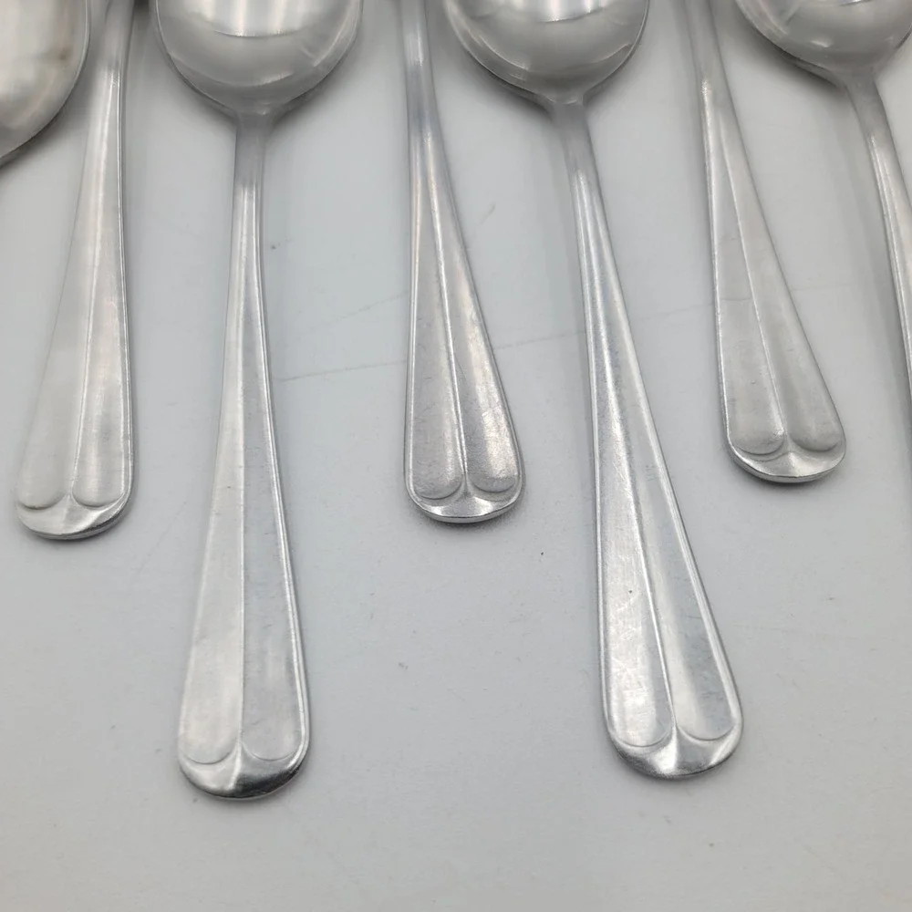 24 pc Rogers Co Stainless Flatware 1776 by Present Teaspoons Soup Sugar Spoon